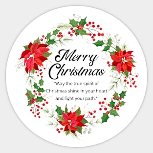 Merry Christmas Round Sticker 18 Sticker